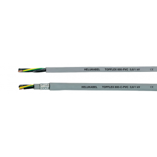 Кабель TOPFLEX 600-PVC и TOPFLEX 600-C-PVC Питающий кабель для двигателей 0,6/1 кВ, (-C-PVC - приоритетный тип EMC)
