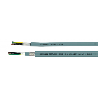 Кабель TOPFLEX 611-PUR и TOPFLEX 611-C-PUR Питающий кабель для двигателей 0,6/1 кВ, пригоден для использования в тяговых цепях, без галогенов