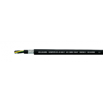 Кабель KOMPOFLEX JZ-500-C без галогенов, устойчив к микробам, с медным экраном, приоритетный тип электромагнитной совместимости