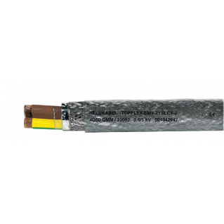 Кабель TOPFLEX-EMV*-2YSLCY-J силовой кабель для двигателей и силовых соединений в частотных преобразователях, с двойным экраном